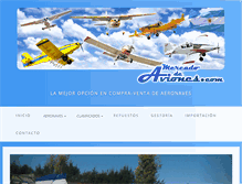 Tablet Screenshot of mercadodeaviones.com